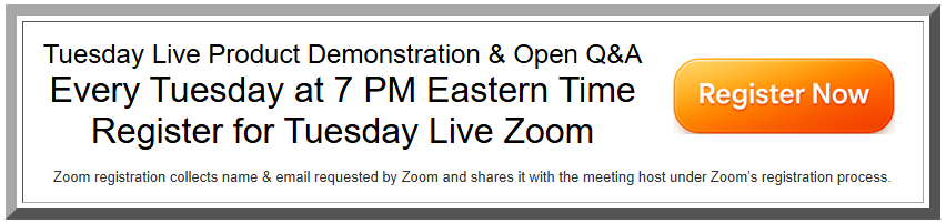 Tuesday Live Zoom
